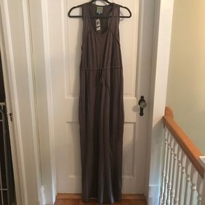 NWT C&C California Dark Grey/Brown Maxi Dress